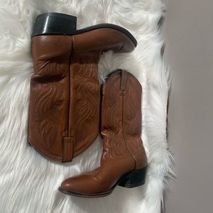 El Paso Size 9M Cowboy Leather Boots 2”